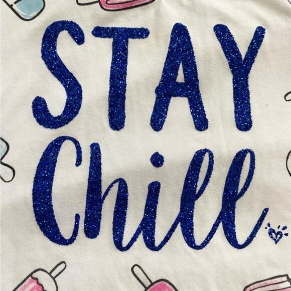 Justice girls “Stay Chill” shirt size 8 - Picture 3 of 4